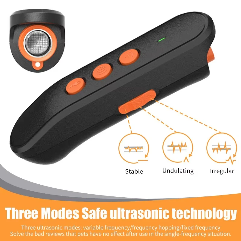 Mini Ultrasonic Anti Barking Dog Repeller Smart Portable USB Rechargeable Outdoor Dog Training Stop Barking Defense Device view 4