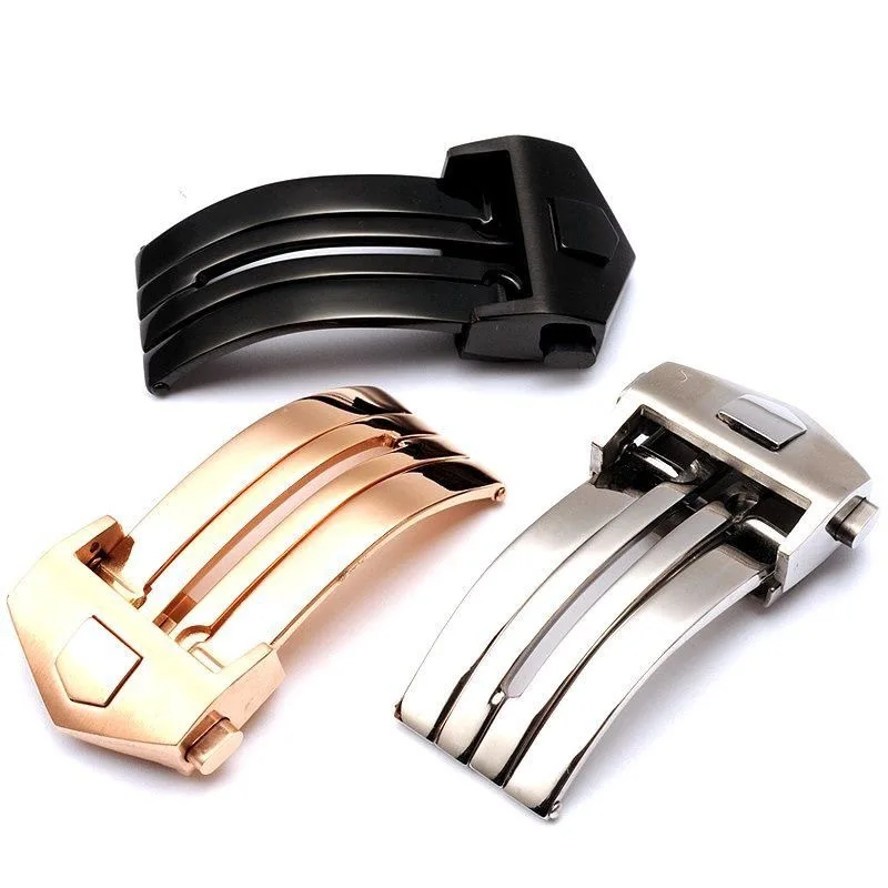 18mm 20mm Watch Buckle for TAG Heuer Connected Modular Calera Strap Stainless Steel Folding Clasp Double Button Watchband