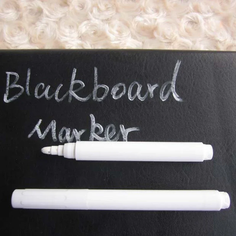 10Pcs White Liquid Chalk Erasable Pen Marker For Glass Windows Electronic Blackboard Chalkboard Window White Pen