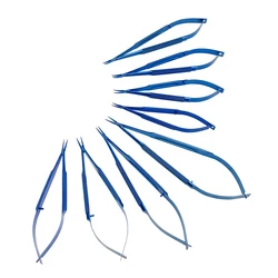 1pc Ophthalmic Needle Holders forceps Needle Holding Pliers Ophthalmic surgical Instruments Titanium Stainless Steel