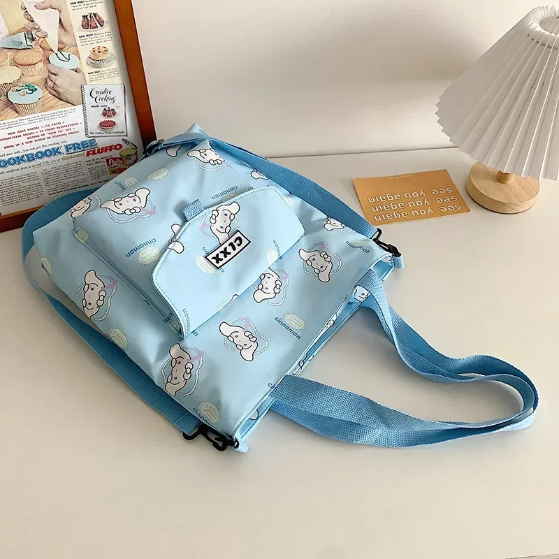 Bolso de hombro de dibujos animados para mujer, bolsa Kawaii Sanrio Anime Hello Kitty Melody Cinnamoroll Kuromi, tutorial para estudiantes, regalo, nuevo