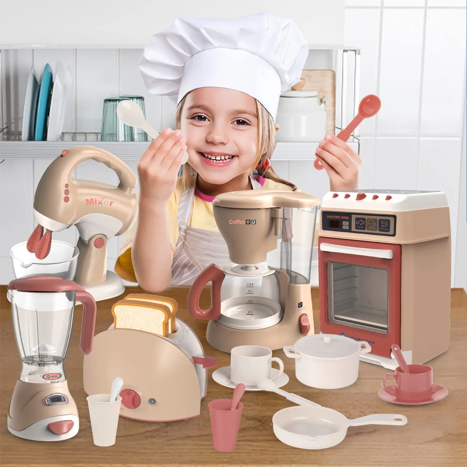 Électroménager Pour Enfants Accessoire Cuisine Enfant Jouets De Cui De Simulation Cafetiere Mixer Blender Jeu Dimitati Amz B