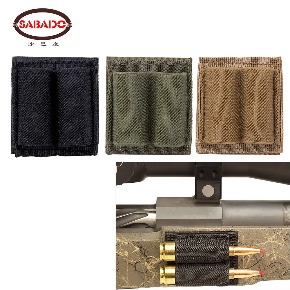 

Tactical Patch 2-Round Ammo Holder Adhesive 2 Hole Cartridges Hook Loop Patch Hunting Rifles Airsoft M4 Shotgun Bullet Pouch