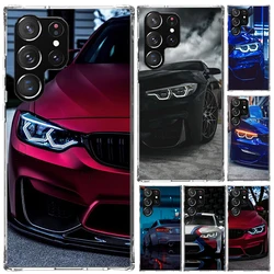 Blue Red Car for B-Bmw Phone Case for Samsung Galaxy S25 S24 S23 Ultra S22 S21 Plus S20 FE S10 + S10E S25U Soft Print Shell S24
