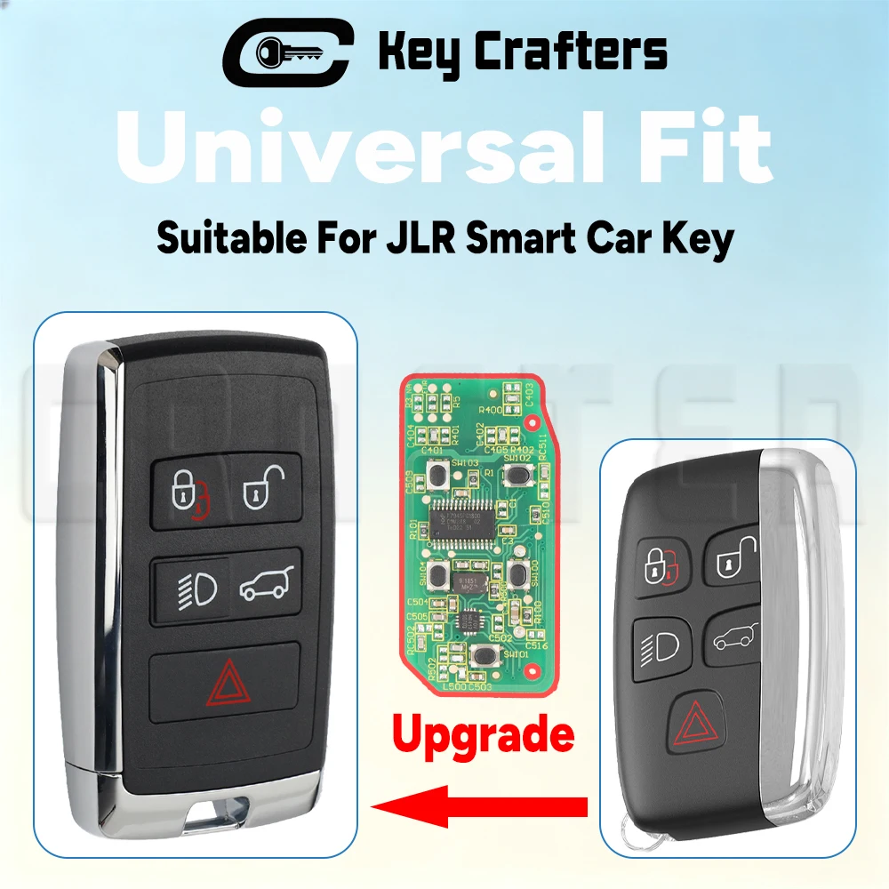 

Key Crafters JLR Модернизированный сменный чехол подходит для KOBJTF10A Smart Car Key ID49 315/433 МГц Blade HU101