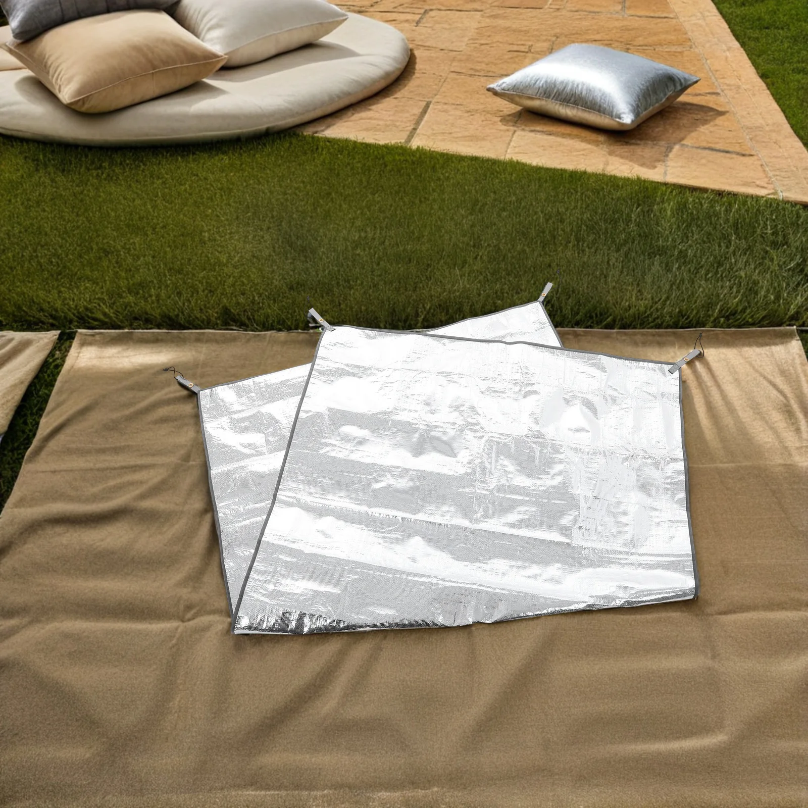 

Waterproof Double Sided Aluminum Foil Camping Mat Thermal Insulated Floor Pad Outdoor Picnic Beach Sleeping Pad