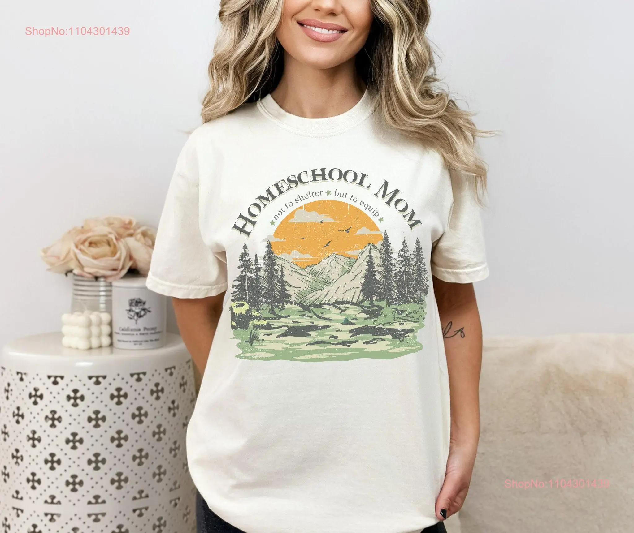 Homeschool Mom T Shirt Nature Christian Crunchy Outdoor For Homeschooling long or short sleeves