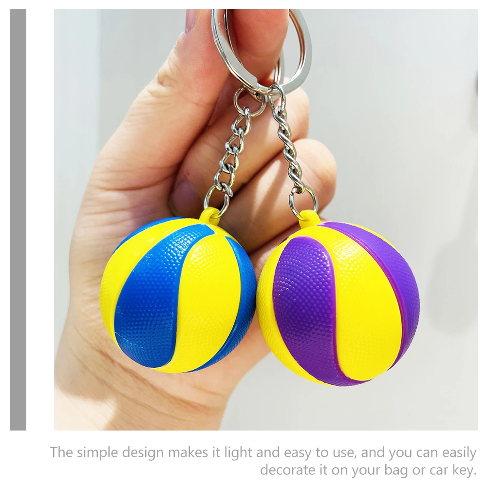 

4pcs Portable Volleyball Keychains Exquisite Bag Pendant Decorative Multi-Function Keychain Compact Adorable Hanging Key Chain