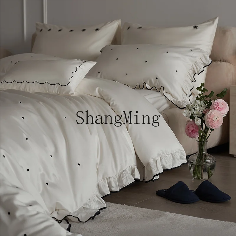 

ZYY long-staple cotton bedroom soft four-piece cotton bed sheet quilt cover bedding