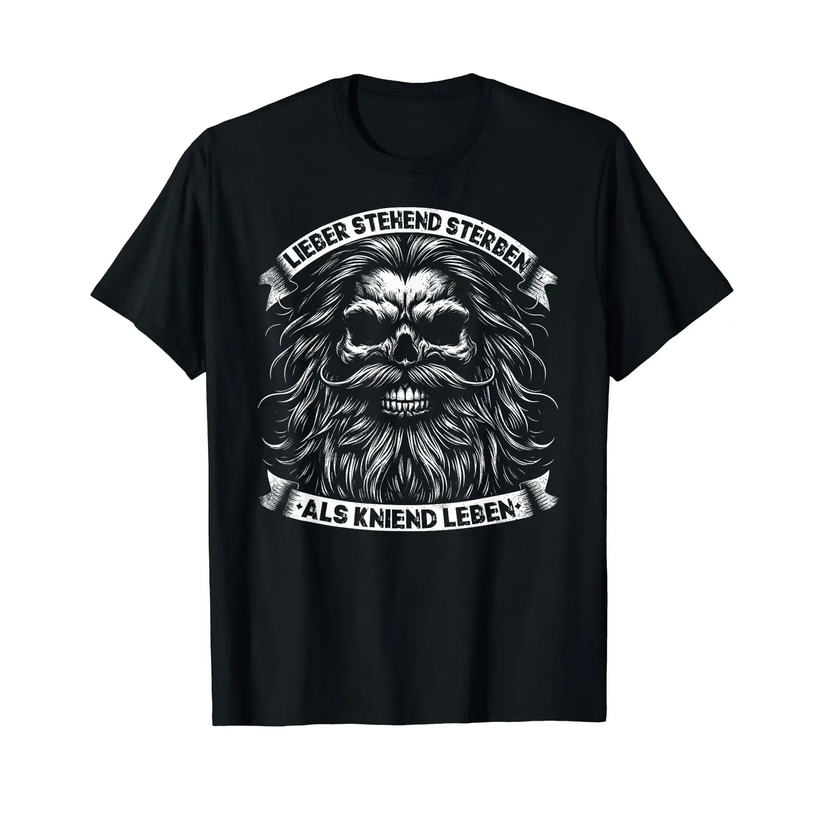 Viking Germanen Lieber Stehend Sterben Als Kniend Leben T Shirt black vintage Washed Top For Everyday Wear Soft Unisex Slightly