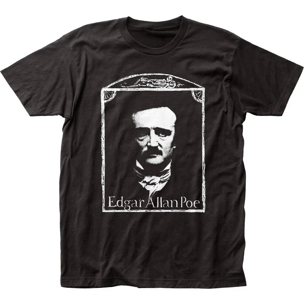 Edgar Allen Poe T Shirt Mens Licensed Pop Culture Retro Tee Mystery Writer Black