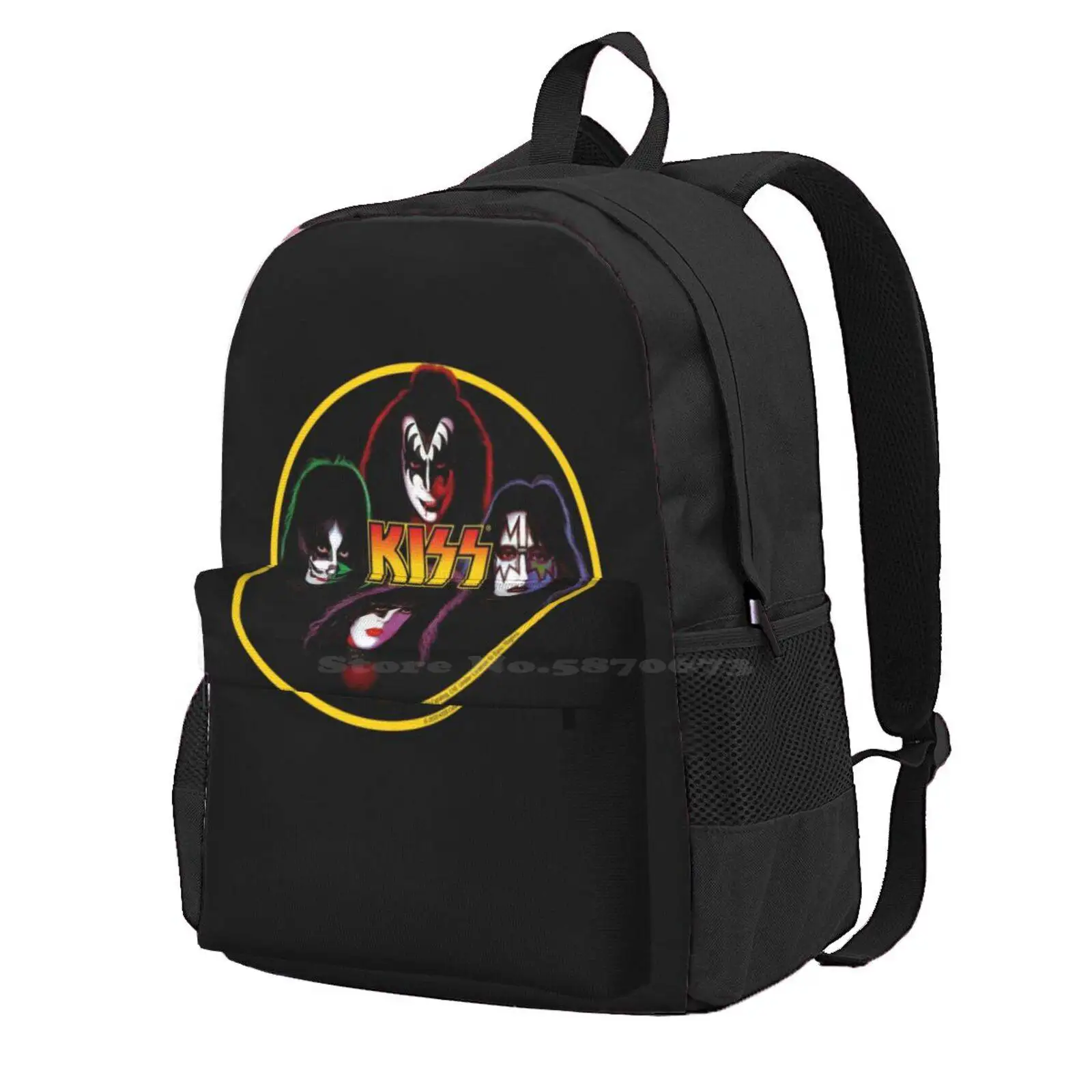 Kiss Band Rock Stars Hot Sale Schoolbag Backpack Fashion Bags Kiss Fan Art Kiss Band Kiss Music Starchild Demon Spaceman Catman