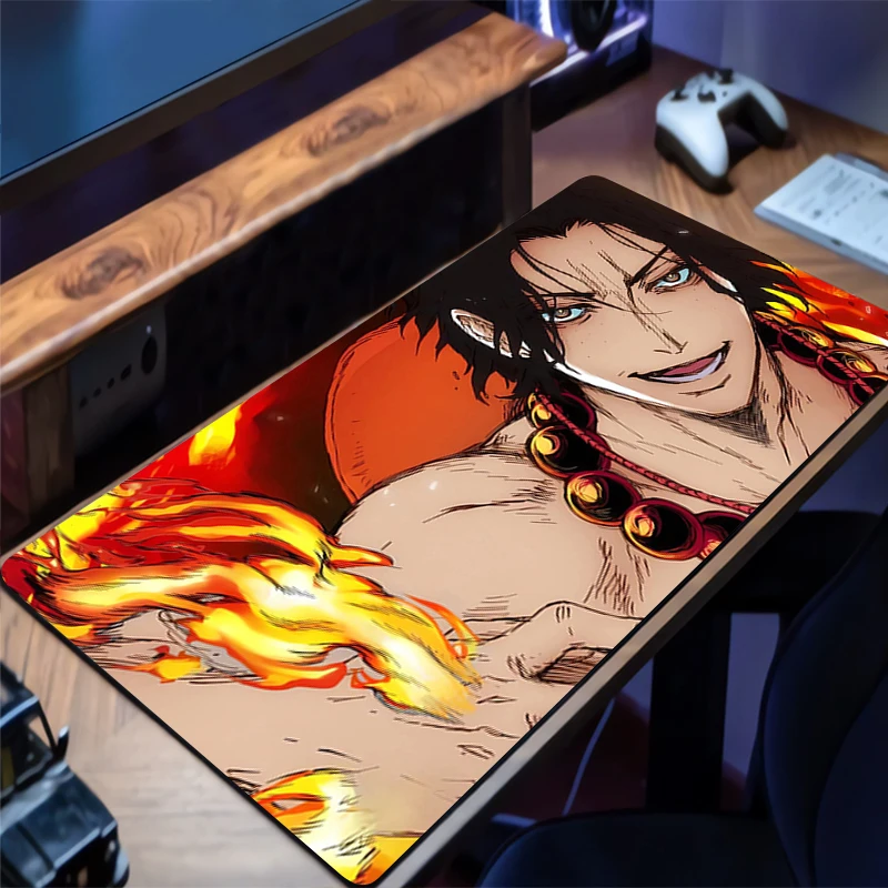

Mouse Pad Anime Non-Slip Rubber Mousepad One Piece Portgas·D· Ace Office Desk Mat Gaming PC Accessories Large Soft Keyboard Mat