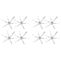 CKRE-8X White 6 Arms Side Brush For Xiaomi 1S MI Robot Vacuum 2 Roborock S50 S51 S5 Vacuum Cleaner Parts Accessories