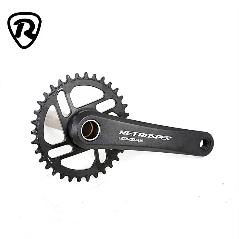 TWITTER RS aluminum alloy hollow mountain bike crankset positive and negative teeth34T single-disc straight-lock accessories