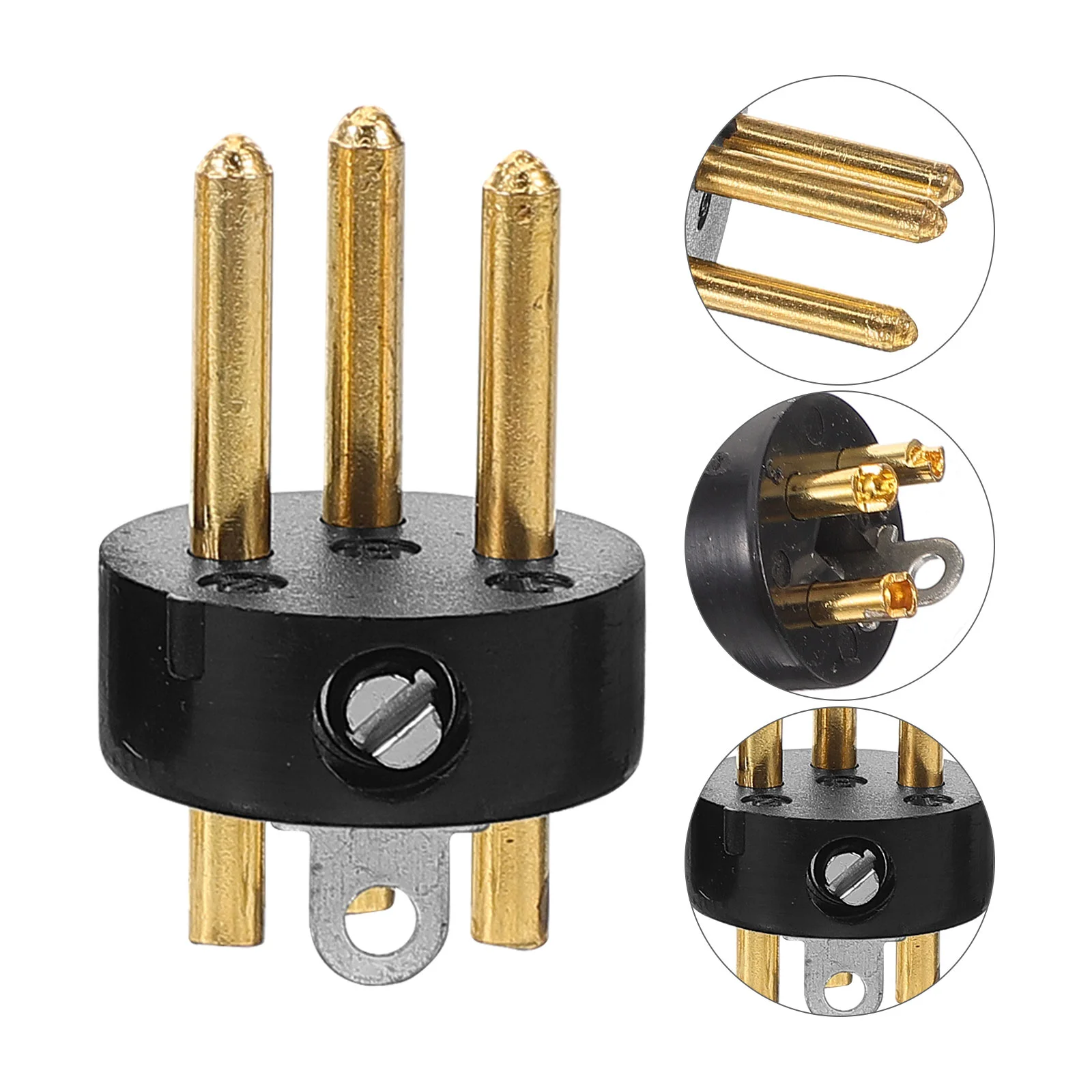 10 Pcs XLR Head Needle Audio Conversion 3-pin Plug for Microphone Devices Accessory Connector Three-core Adapter