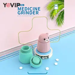 1Pcs Pills Grinder Portable Cute Animal Pills Grinder Medicine Tablet Crusher Kids Adult Pill Pulverizer For Home Outdoor