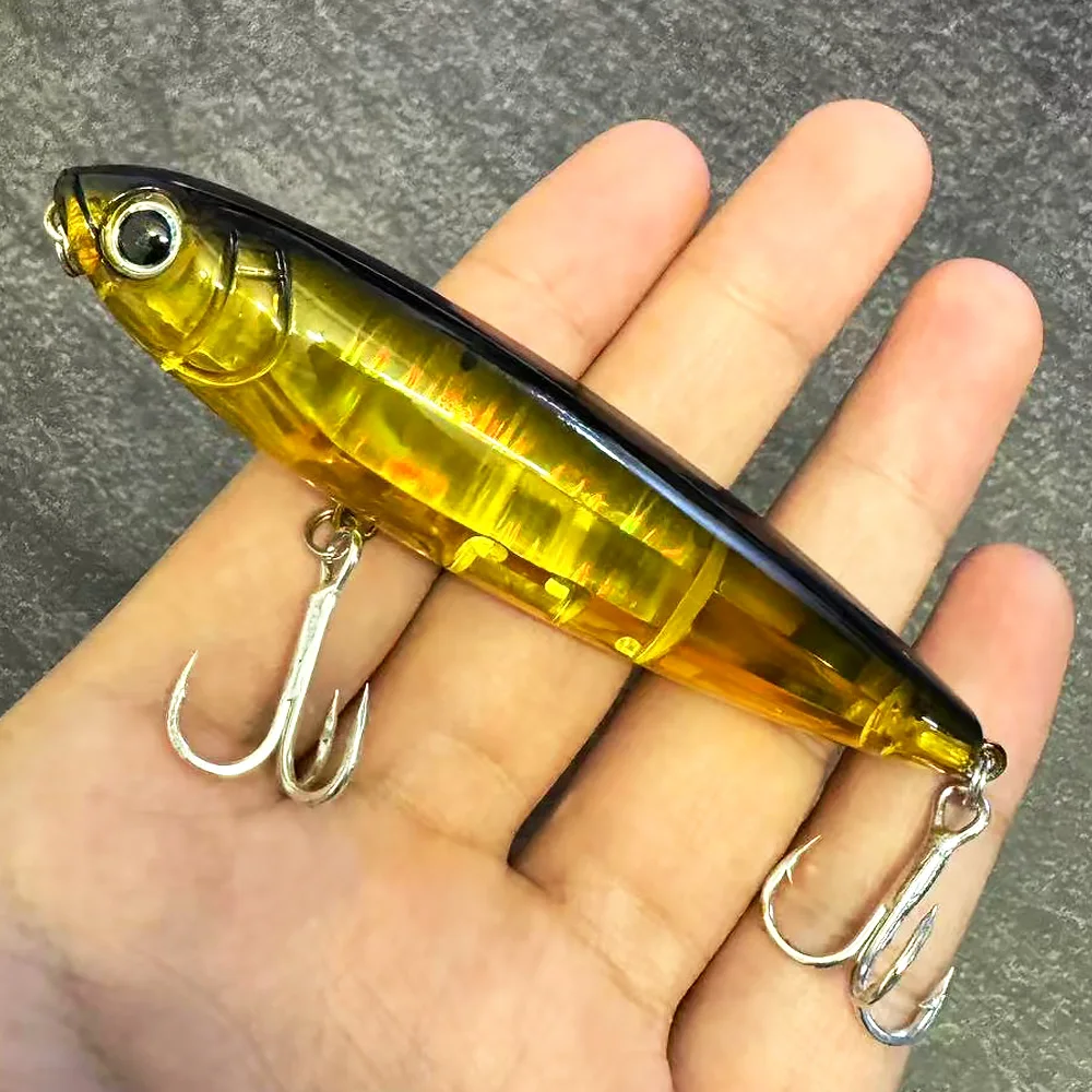 Schwimmender Bleistiftköder 17,5 g 10 cm Topwater Walk The Dog Angelköder 3D Swimbait Haken Popper Pesca Wobbler Minnow Rassel Cranbait