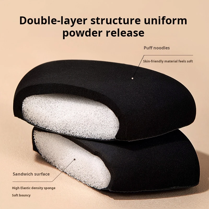 إسفنجة كونسيلر مزدوجة الاستخدام من gecommo ، خلاط تجميل ، بودرة جافة رطبة مزدوجة الغرض نفخة ، نفخة