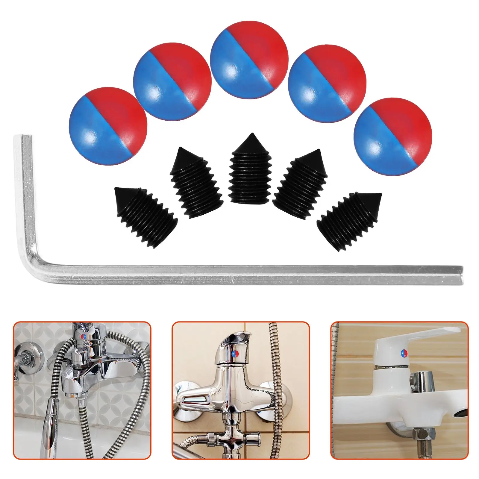 5 Pcs Soap Dispenser Faucet Hole Cover Kitchen Sink Abs Shower Handle Replacement