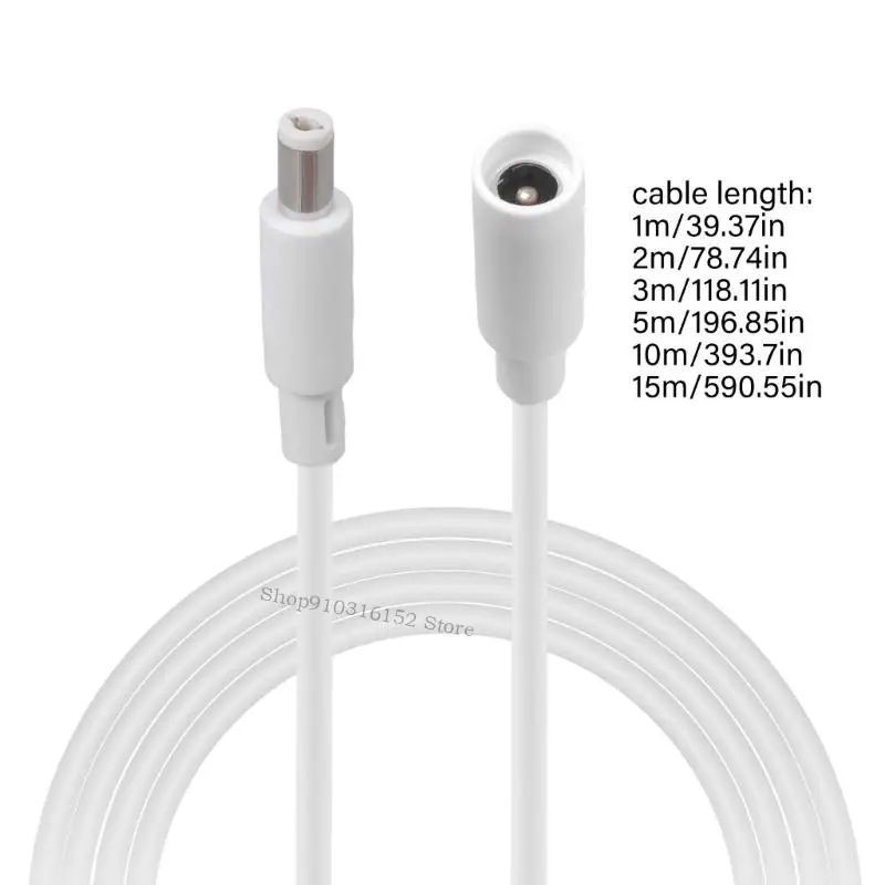 Cavo prolunga impermeabile DC5.5x2.1mm Cavo prolunga per conduttori in rame da 36 W per telecamere CCTV a strisce LED