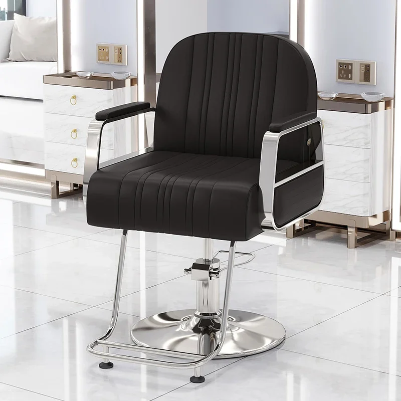 

Nordic Black Barber Chair Stylish Minimalist Premium Swivel Hairdresser Chair Comfy Design Silla De Barbero Salon Furniture