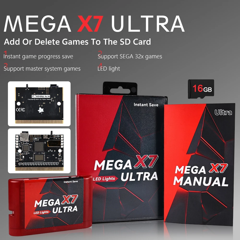 

Игровой картридж Instant Save Mega X7 Ultra (США/Япония/Европа) для игровой консоли SEGA GENESIS Mega Drive MegaDrive с инструкцией