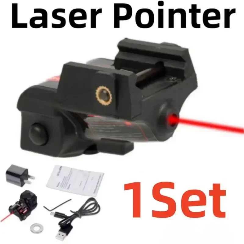 USB Charging Laser Green Red Dot Sight 11mm 20mm Tactially Hunting Pistol Hand Gun G 17 19 Outdoor Rechargeable Portable Power