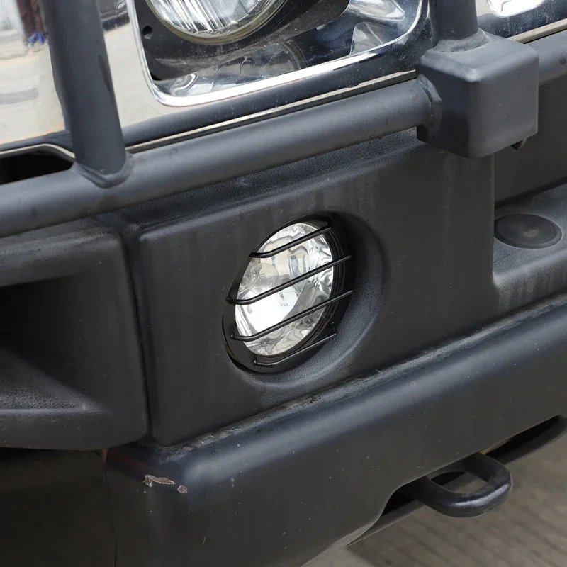 

For 2003-2009 Hummer H2 Stainless Steel Carbon Black Car Front Fog Lights Lamp Cover Decorative Sticker Car Interior Accessories