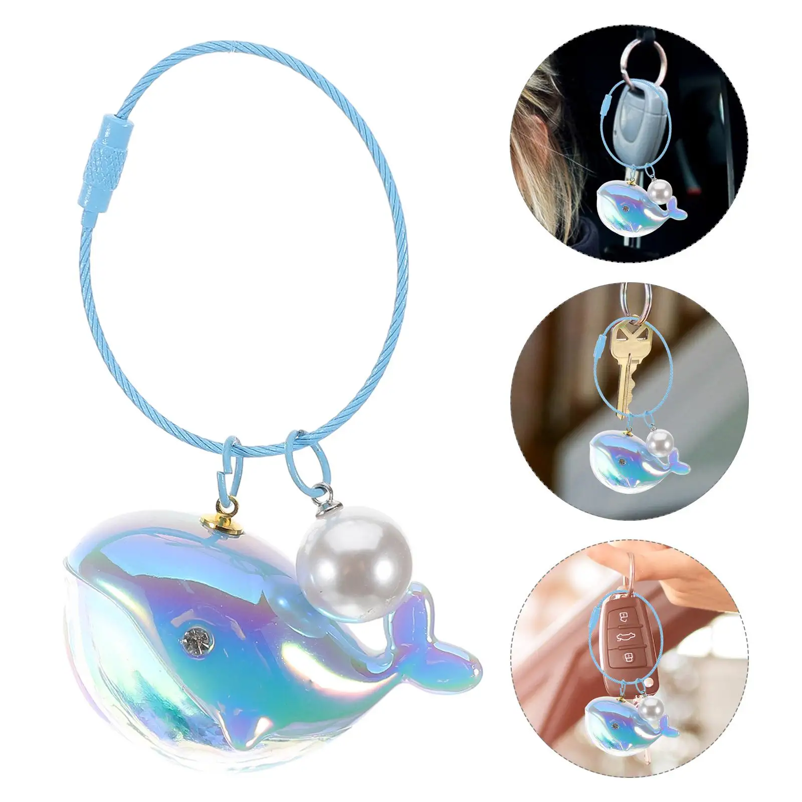 Creative Keychain Customizable Whale Shaped Mini Cartoon Animal Charm for Bag Backpack Decorative Exquisite Funny Beach Capybara