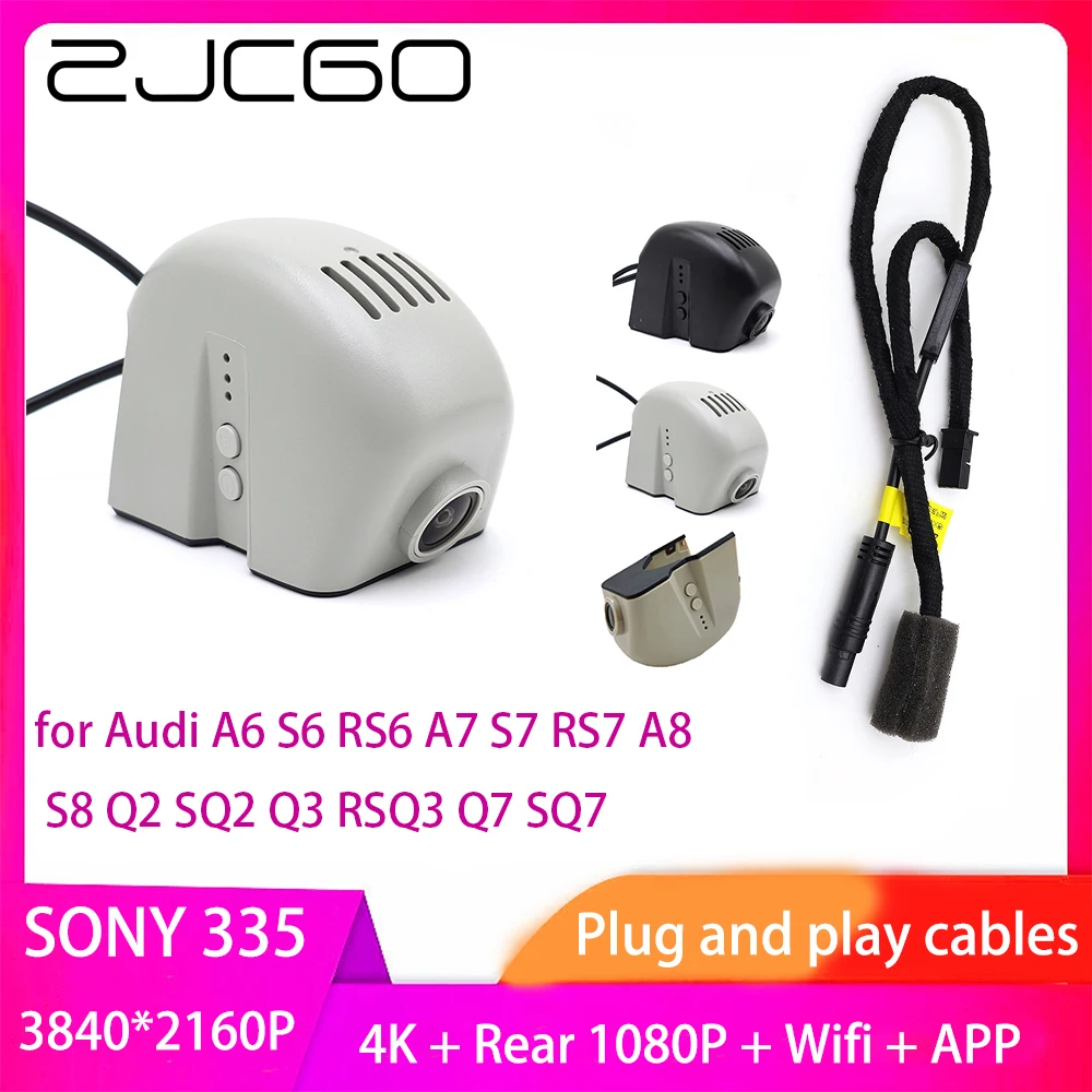 

ZJCGO Plug and Play Car DVR Dash Cam UHD 4K 2160P Video Recorder for Audi A6 S6 RS6 A7 S7 RS7 A8 S8 Q2 SQ2 Q3 RSQ3 Q7 SQ7