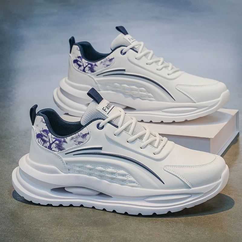 

Men's mesh casual Chunky sneakers four seasons breathable lightweight outdoor running shoes fashion youth soft-sole sports shoes