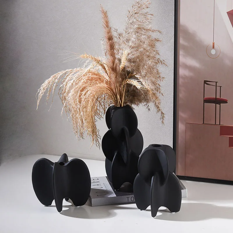 Ceramic vase advanced sense ins style home model room ornaments ornaments TV cabinet bookcase soft decoration ornaments