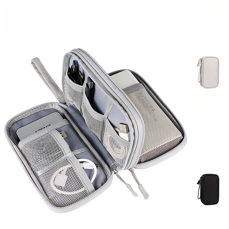 

Travel Storage Bag for Data Cables, Cosmetic Storage Bag, Portable Charger Digital Accessory Bag Multi-functional Storage Pouch