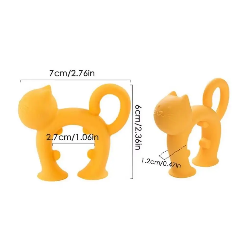 Porte-spatule Anti-brûlure en forme de chat, Base à ventouse, trou de suspension, support de cuillère en Silicone, résistant à la chaleur et antidérapant, 4 pièces