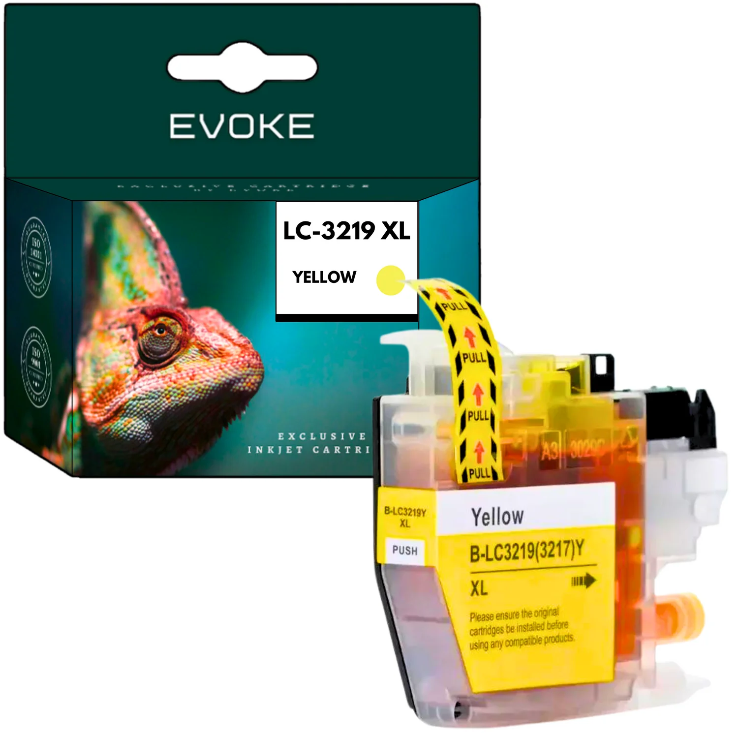 Evoke Compatibele Inkt voor Brother Lc3219Xly Lc-3219Xly Lc3219 XL Geel 18 ml 1350 Pagina's Mfc-J5330Dw Mfc-J5335Dw Mfc-J5730Dw Mfc-J6530Dw