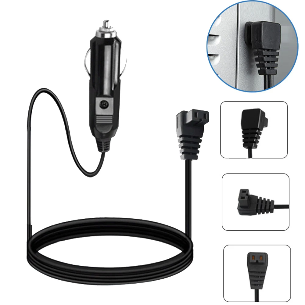 2-Pin DC 12V Lead Cable Plug Wire Charger For Car Cooler Cool Box Mini Fridge Car Refrigerator Cigarette Lighter