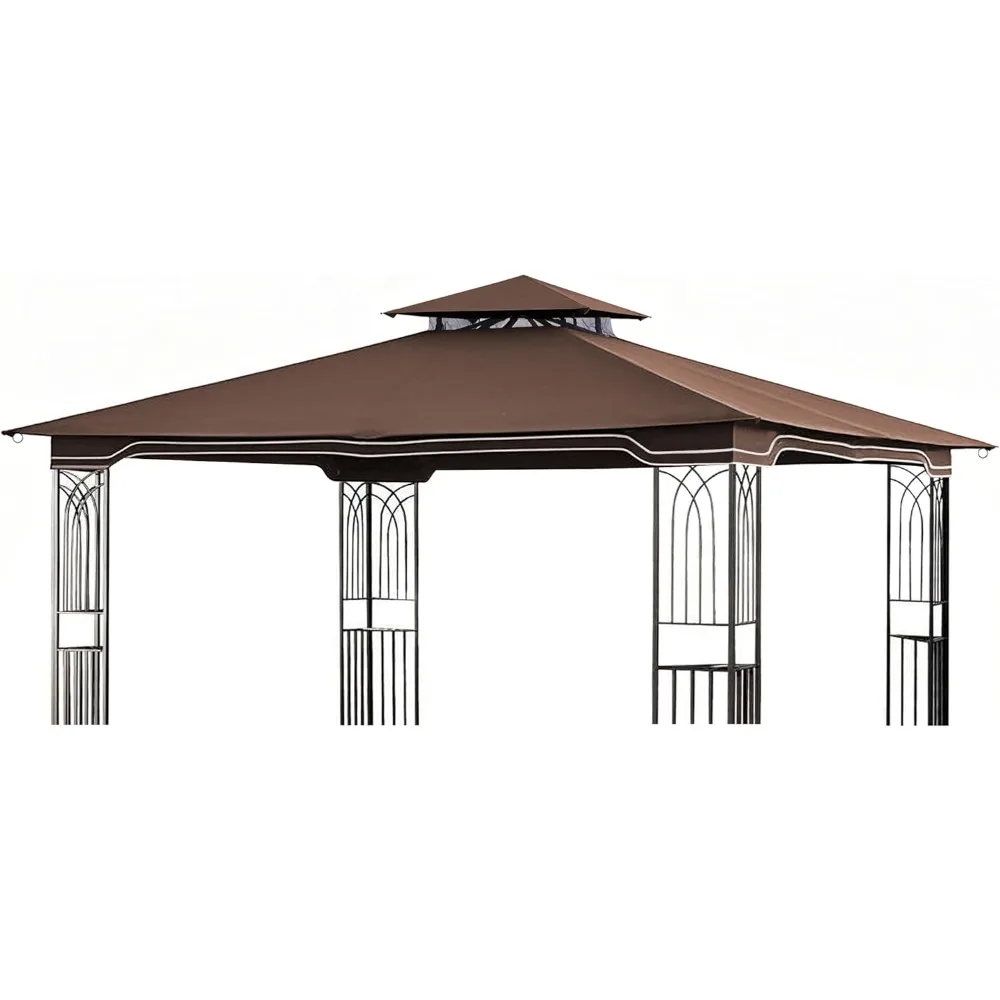 

Replacement Gazebo Canopy for 10 x 12 Regency II Patio Gazebo Model L-GZ798PST,A101004104,A101004105,(Brown)
