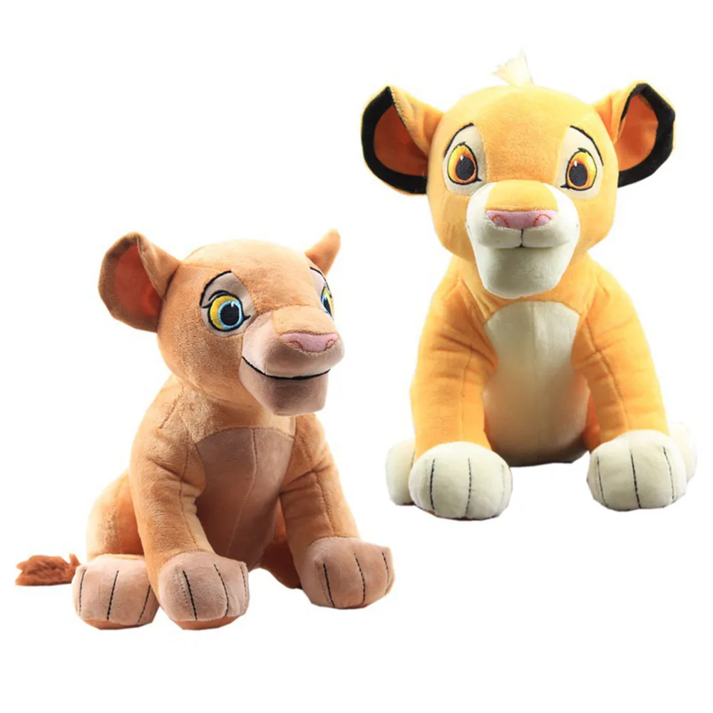 28CM Disney The Lion King Simba Toys Car Decor Cartoon Mufasa Doll Kawaii Animal Lion Doll Birthday Gift For Kids Sofa Ornament