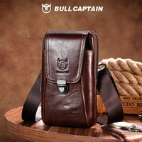 Men's Waist Bag Top Layer Cowhide Men's Belt Bag Casual Outdoor Mobile Phone Bag Genuine Leather Shoulder Crossbody Waist