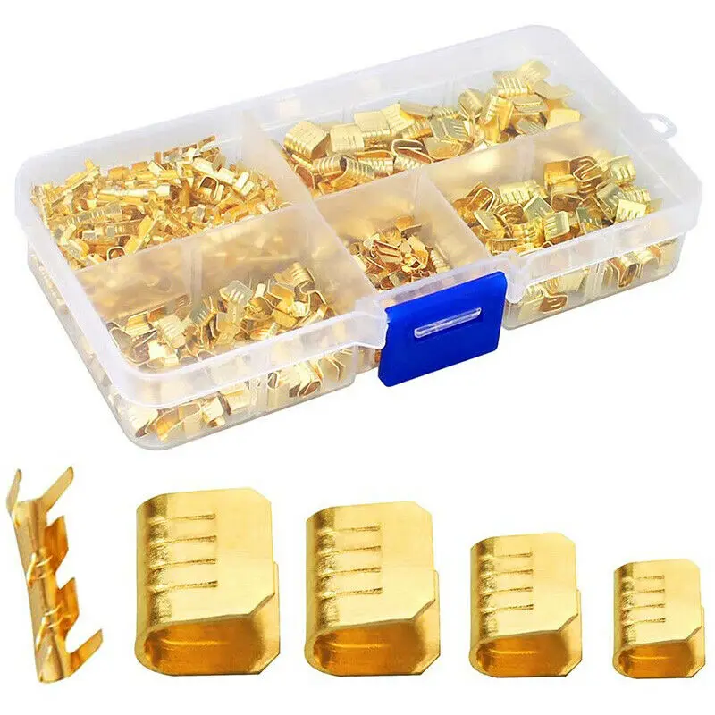 500pcs 0.5-6.0mm2 U-Shaped Copper Wire Crimp Terminal Cold Pressing Docking Wire Connectors Cable Lug For Tab Terminal