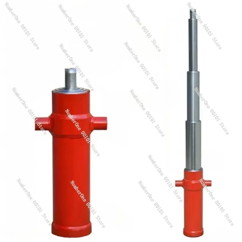 Multi-Stage Telescopic Hydraulic Cylinder for Dump Trucks, Heavy Duty Lift Cylinder for Agricultural Tipper Trailers