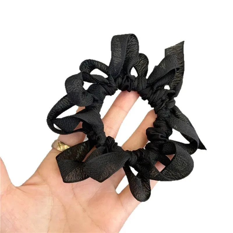 مجموعة ربطات شعر نسائية بشبكة وربطة بسيطة كورية متعددة الاستخدامات عالية المرونة إكسسوارات شعر لطيفة للفتيات