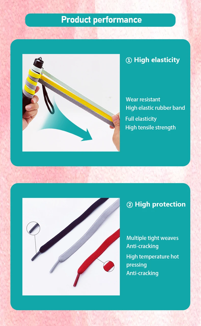 Klassische, flache, elastische Schnürsenkel mit Druckverschluss, zum einfachen Anziehen, für Sportschuhe und Sneaker, Einheitsgröße, passend für Erwachsene und Kinder, 1 Paar/2 Paar. – Detail 5