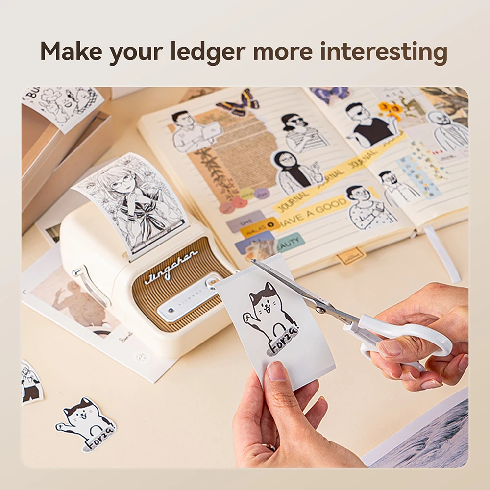 Niimbot Thermal Photo Cardboard Paper for B21 Pro Printer 300dpi White Black Printing Adhesive Sticker Photo Paper