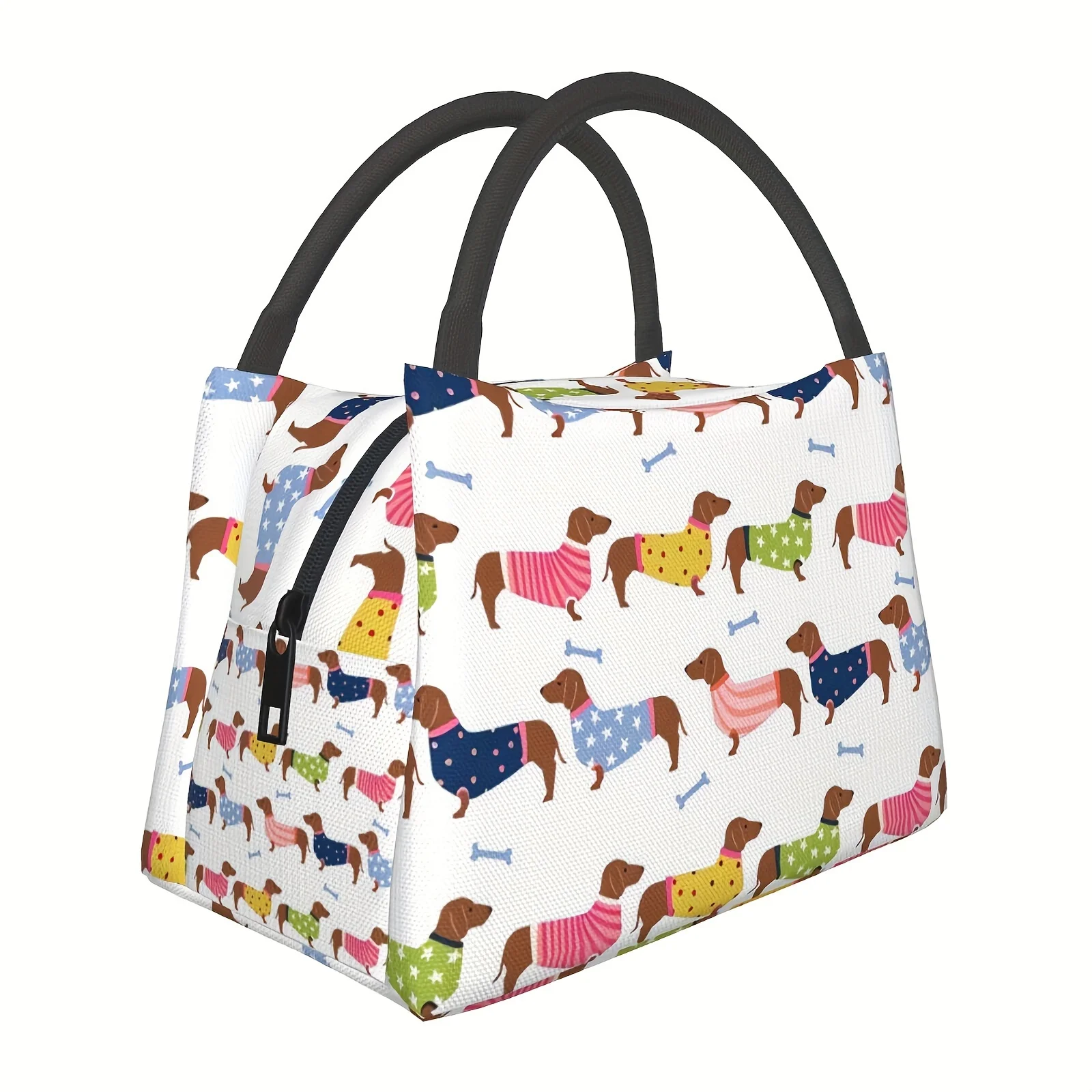 Dachshund Lunch Bag with Zipper Closure Ideal for Travel Picnics Office Work Office Dog Lover Gifts