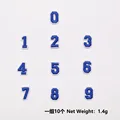 Blue - 0-9 Iron on