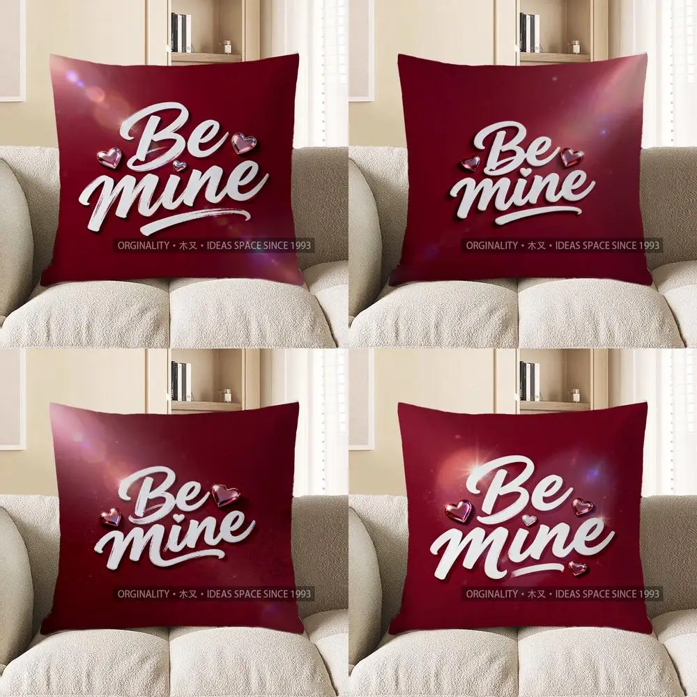 

2D Be Mine в форме сердца декоративная наволочка с рисунком наволочка подходит для дивана, спальни, автомобиля, наволочка