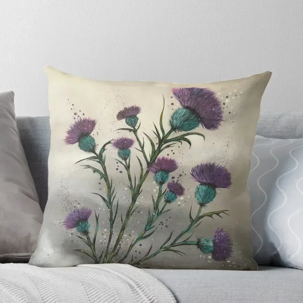 Scottish traditional purple thistle Throw Pillow ornamental pillows pillow pillowcase Throw Pillow