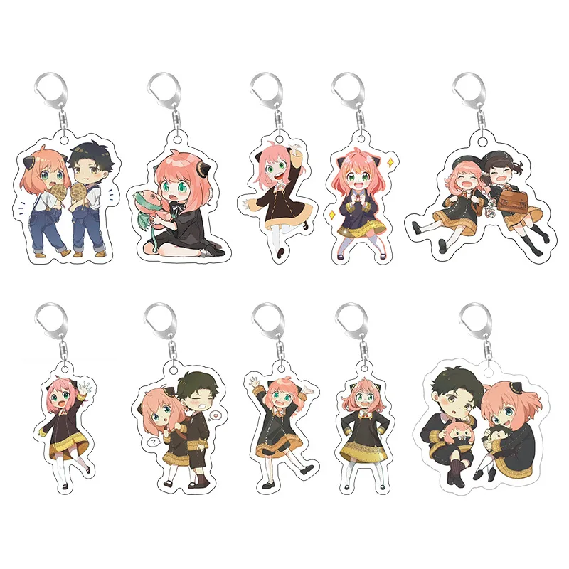 SPY×FAMILY Key Chain Anime Peripheral Characters Acrylic Family Anya Forger Loid Forger Yor Briar Pendant